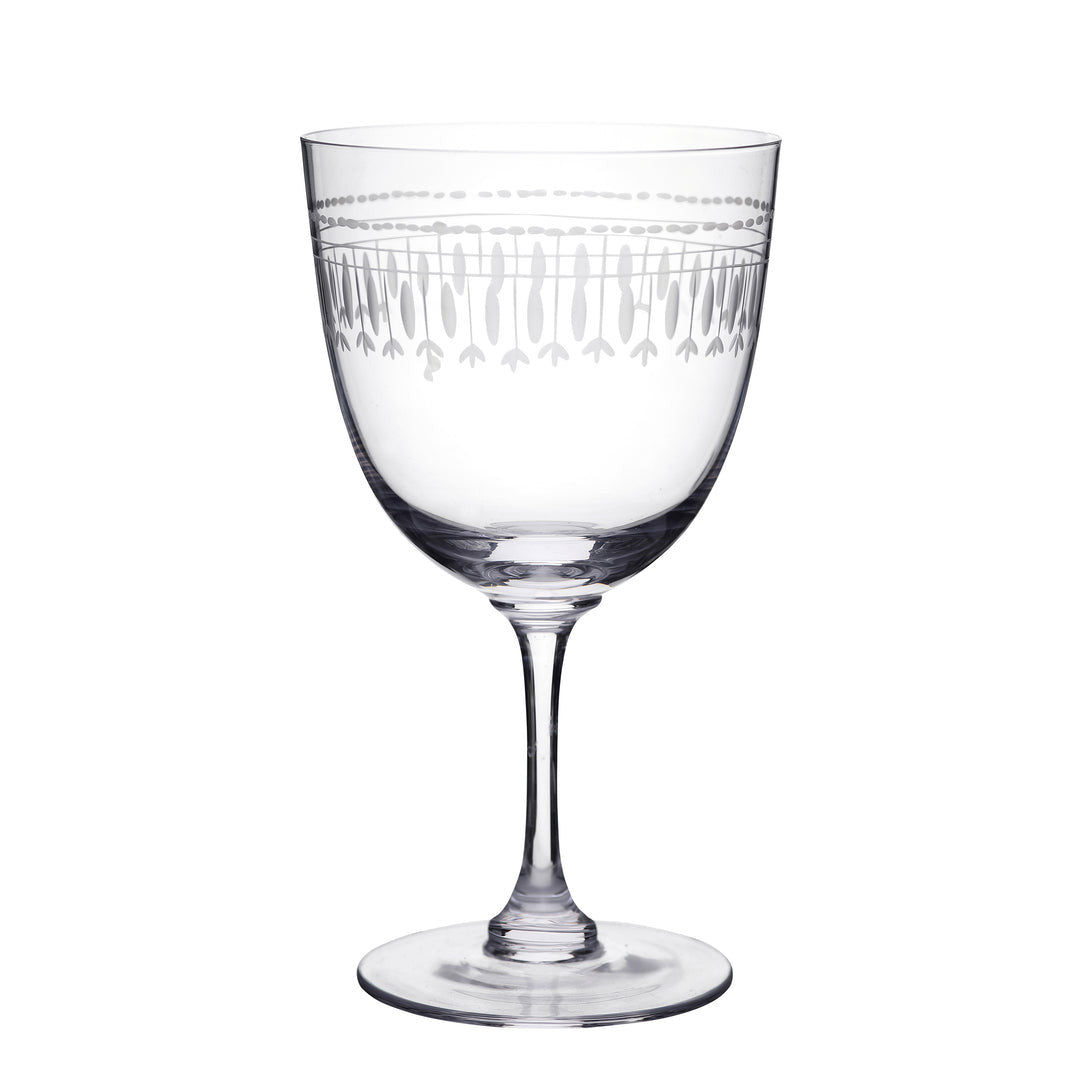 Wine Glass with Ovals Design by The Vintage List.
