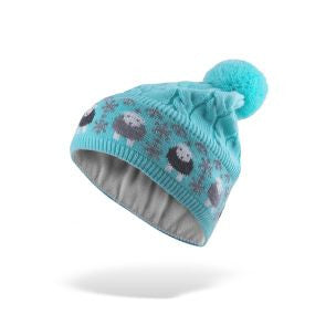 herdy Cable Bobble Hat - Blue