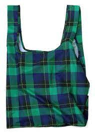 Tartan Medium Reusable Bag made form 100% recycled plastic bottles from Kind Bag London.
