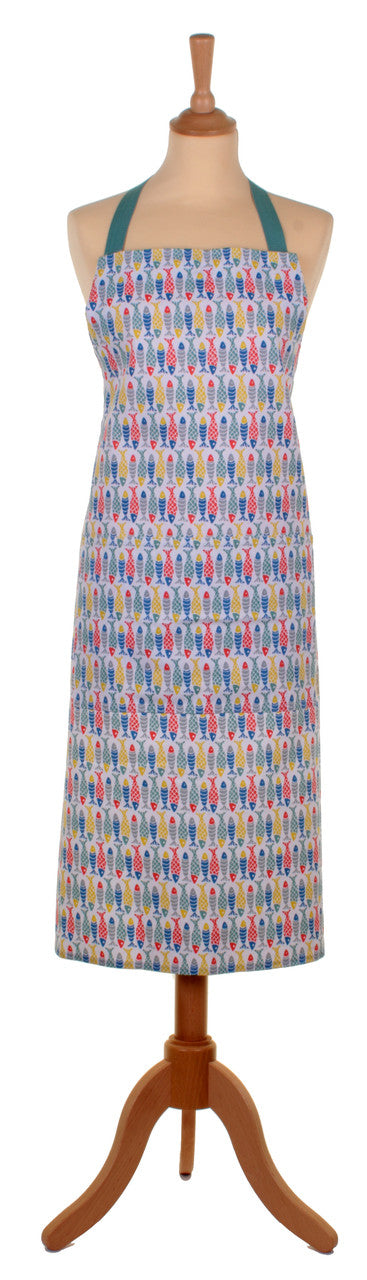 Seasalt of Cornwall 100% cotton Schooling Fish very clever apron from Ulster Weavers.
