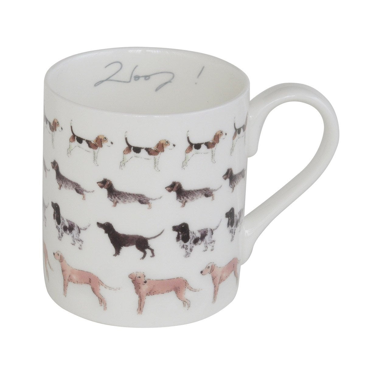 Sophie Allport bone china Woof! mug boxed.