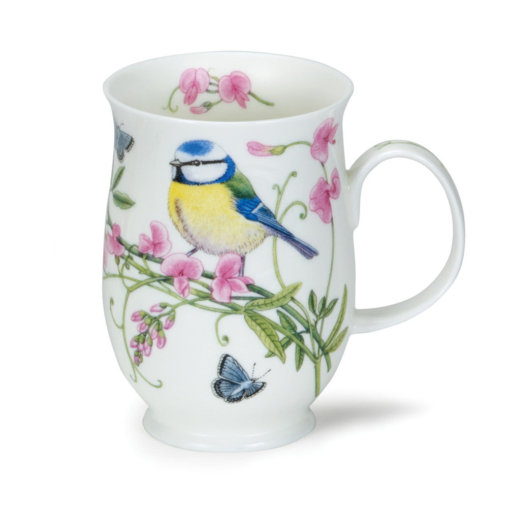  Dunoon Suffolk Hedgerow Birds Mug - Blue Tit. Handmade in England.