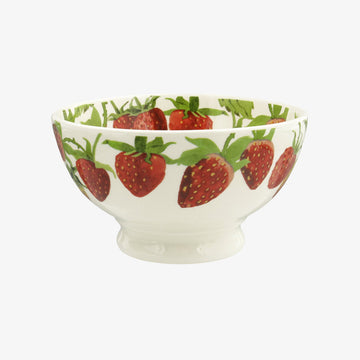 Emma Bridgewater Vegetable Garden Strawberries French bowl. Handmade in England. Image