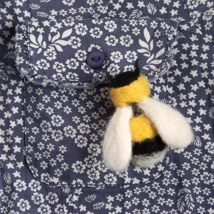 Bee Brooch Felting Kit by Hawthorn Handmade.