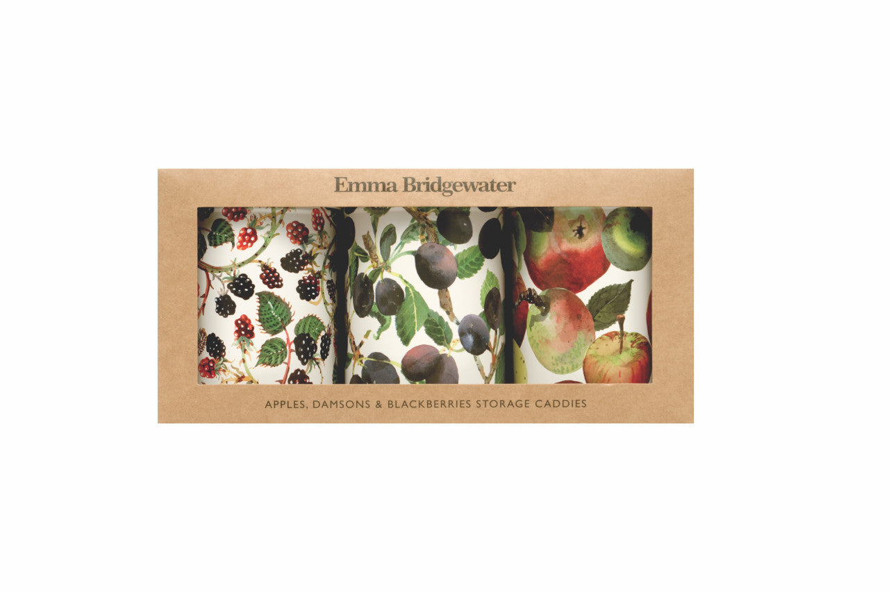 Emma Bridgewater Apples Set of Three Tin Caddies