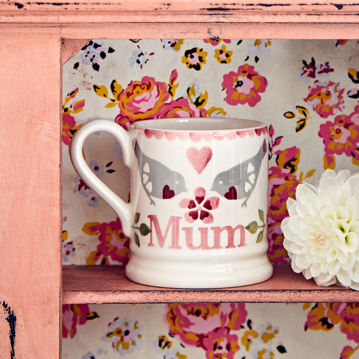 Lovebirds Mum Hand made Emma Bridgewater 1/2 pint mug