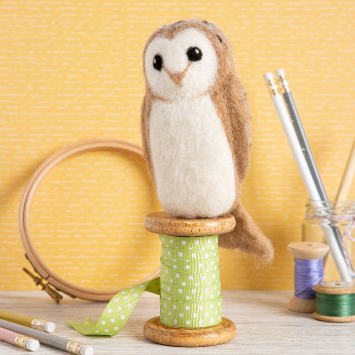 Barn Owl Needle Felting Kit by Hawthorn Handmade.
