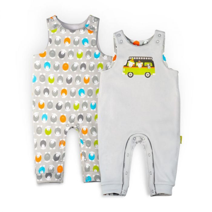 Herdy Baby Reversible Overalls 6 - 12 Months Organic cotton