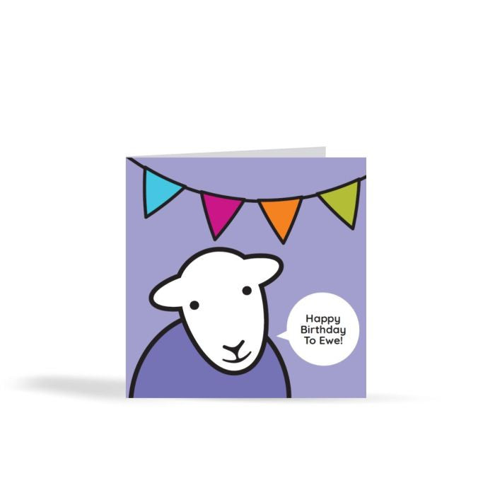 Herdy Birthday Card - Purple