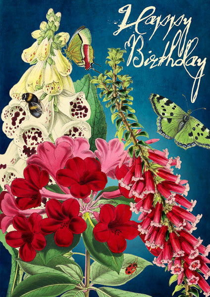 Midnight Garden Birthday Card by Madame Treacle.
