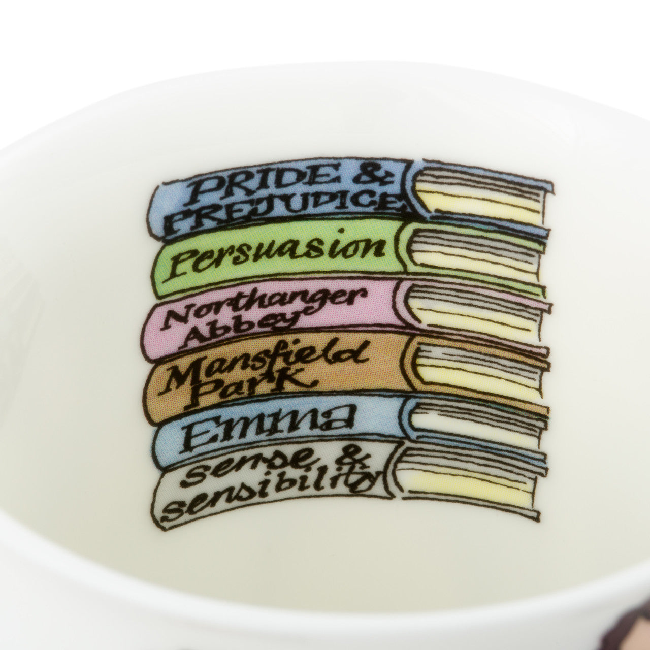 Alison Gardiner Bone China Jane Austen Characters mug boxed.