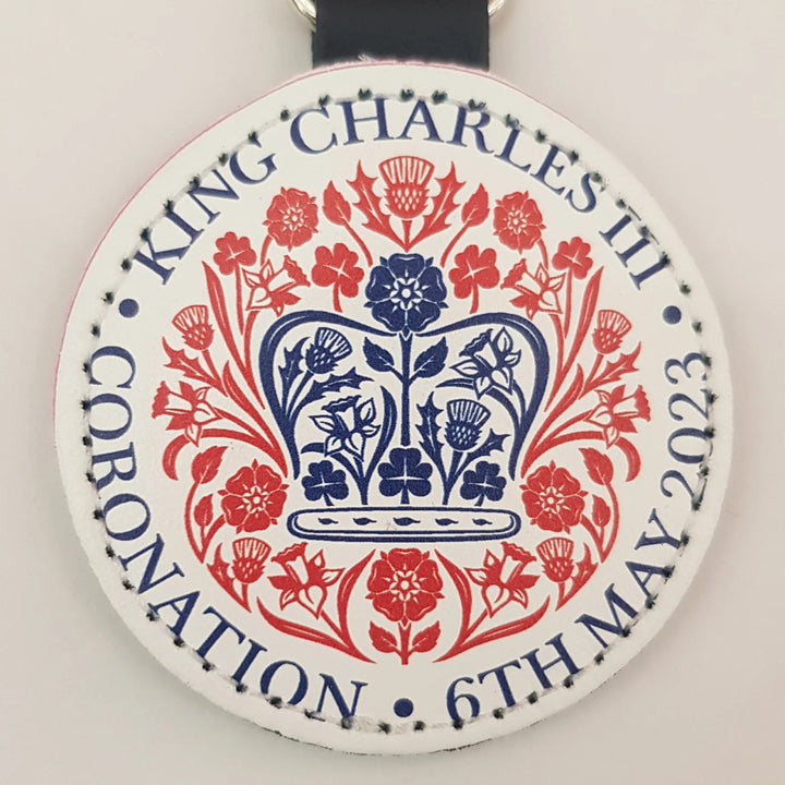 Leather Coronation Emblem Bag Charm by Zatchels.