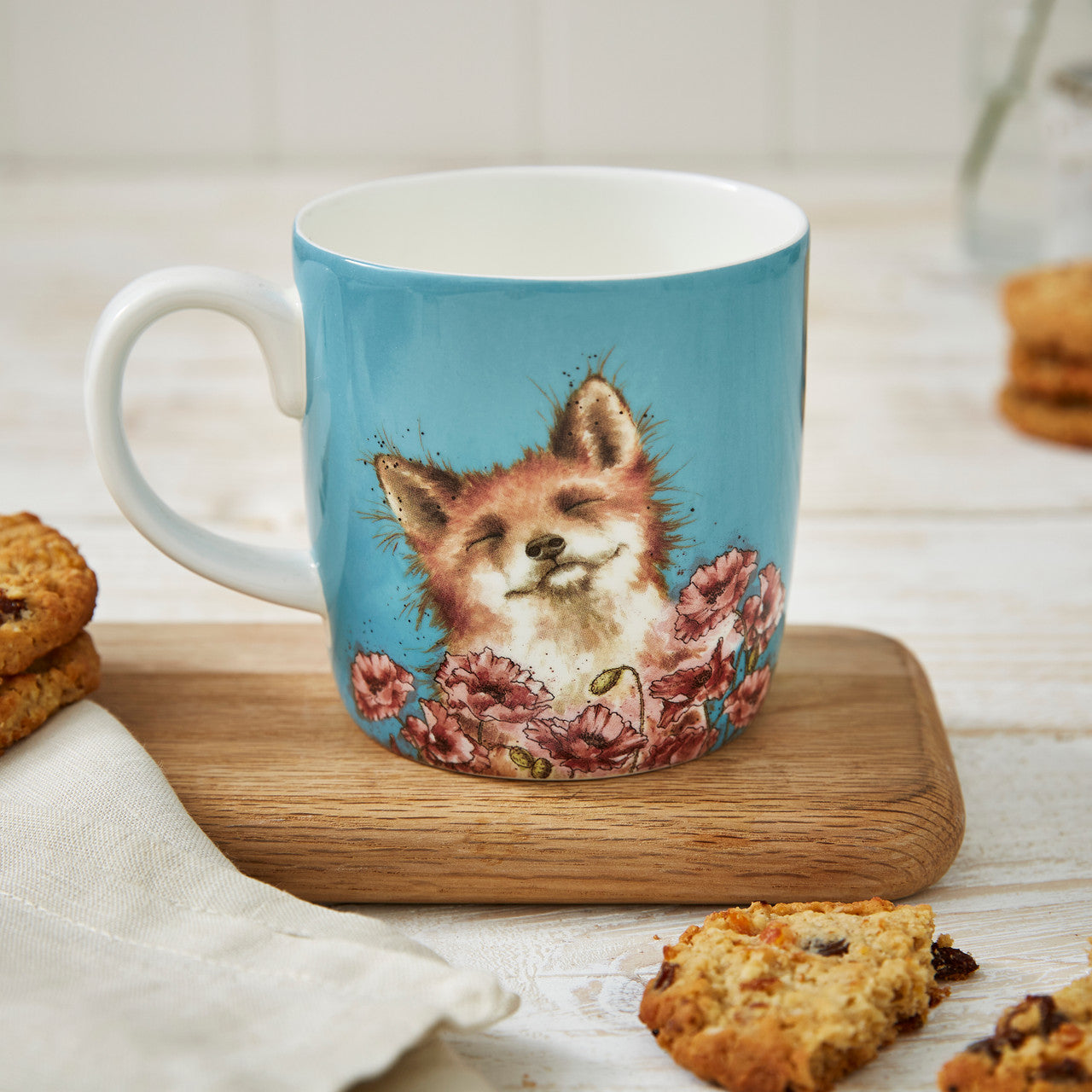 'Poppy Field' Bone China Mug from Wrendale Designs and Portmeirion