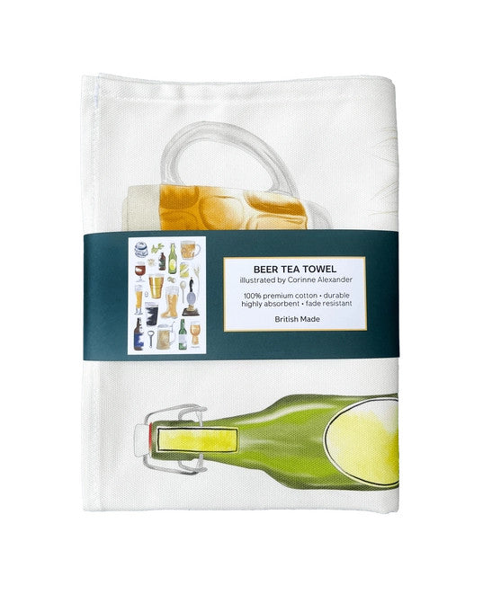 2023 Beer Tea Towel by Corinne Alexander.