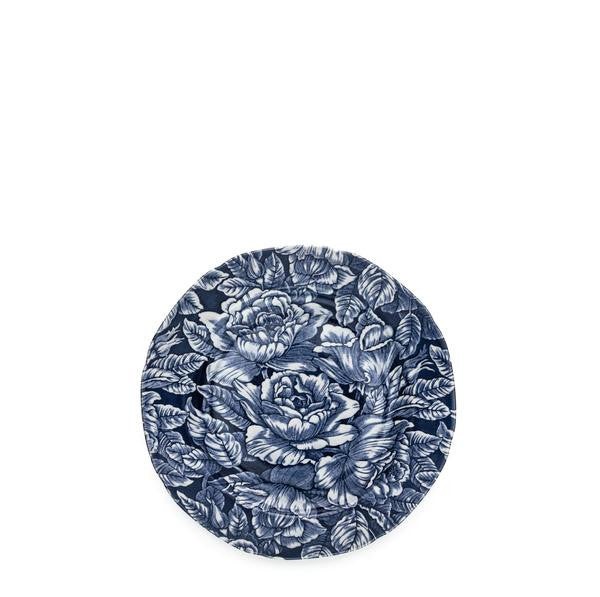 Burleigh Collection One Ink Blue Hibiscus Medium Plate - 8 1/2 inches