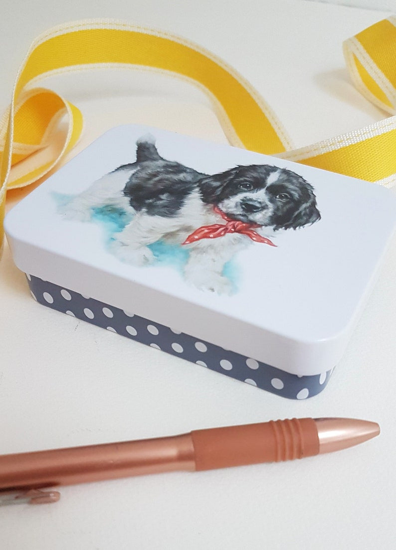 Jo Stockdale Best Friends Small Rectangular Tin - Spaniel