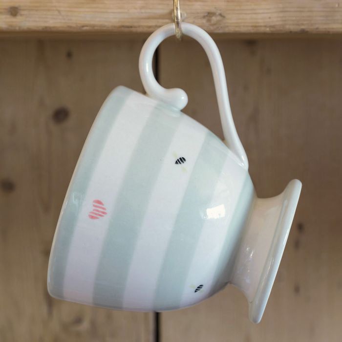 Susie Watson pottery Honey Bees Large Mug. 