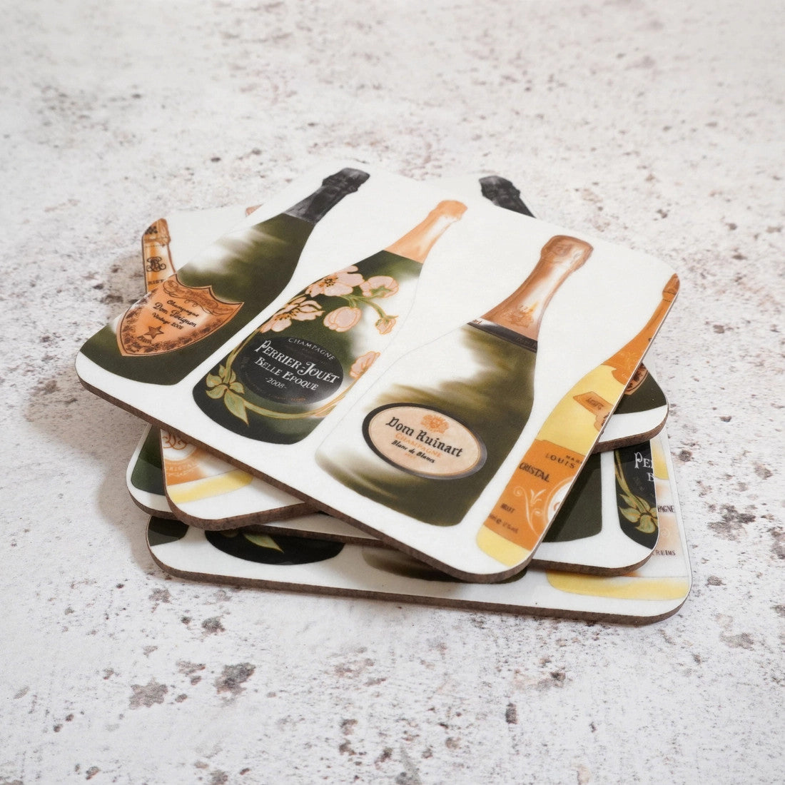 Champagne Coaster Set by Corinne Alexander