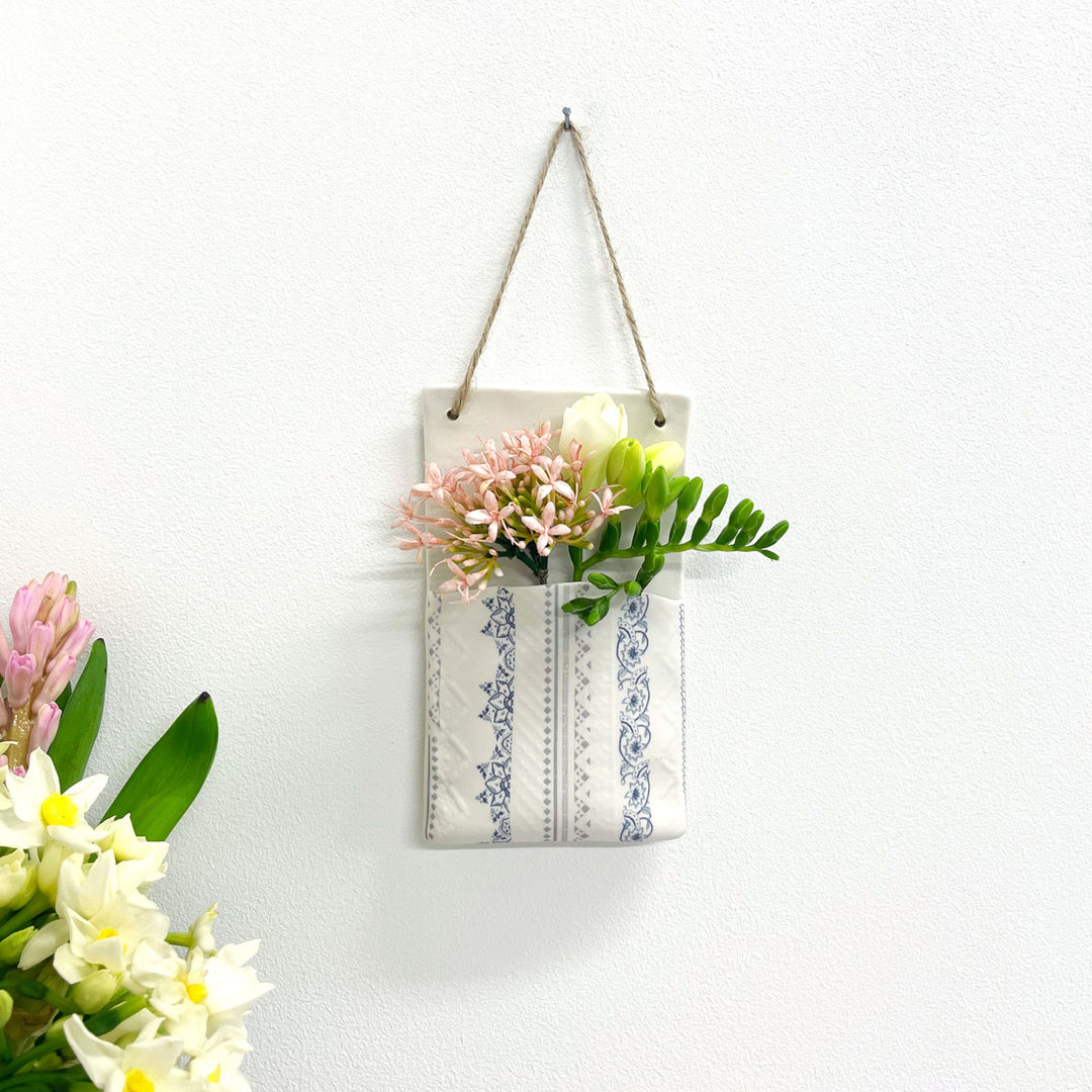 Alex Allday Safflower Ceramic Hanging Planter Pot