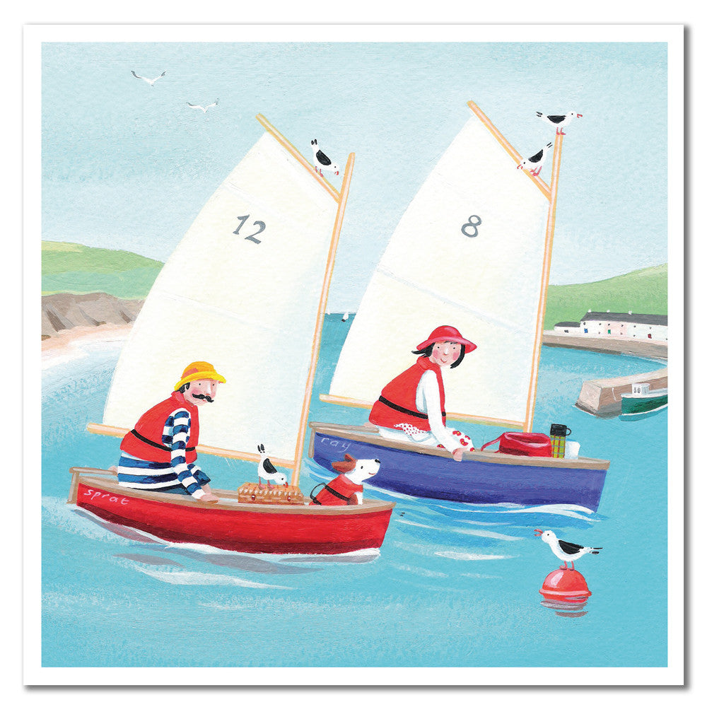A Days Sailing Greetings Card by Emma Ball