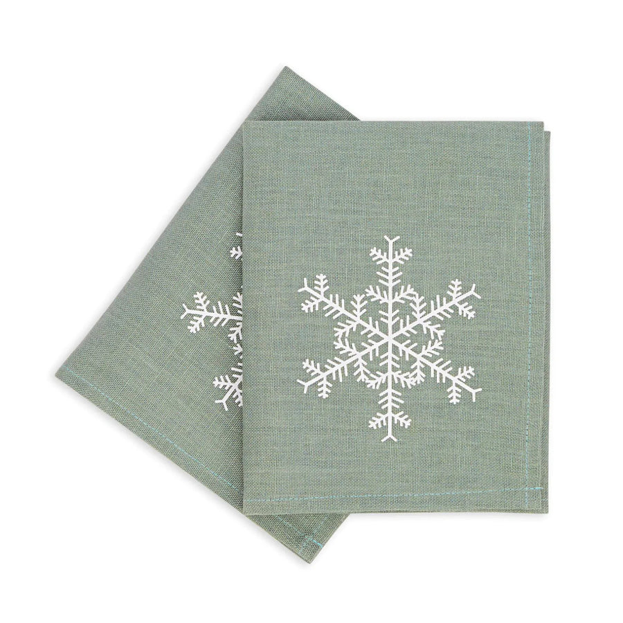Snowflake Aquarius Linen Napkin 2 pack by Ulster Weavers.