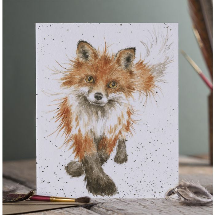 'Foxtrot' Blank Greetings Card by Hannah Dale for Wrendale Designs. 