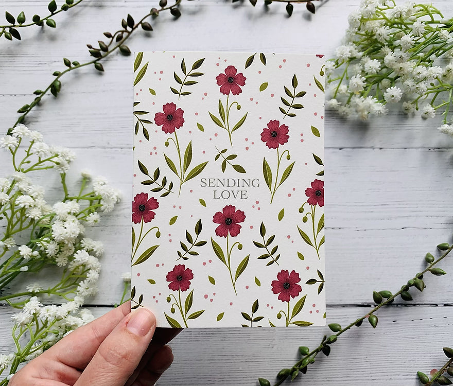 Sending Love card by Becky Amelia.