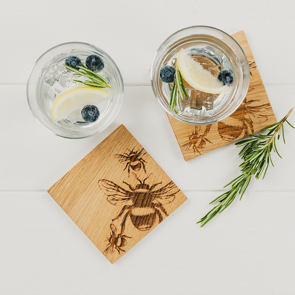Bee Oak Coasters by Scottish Made.