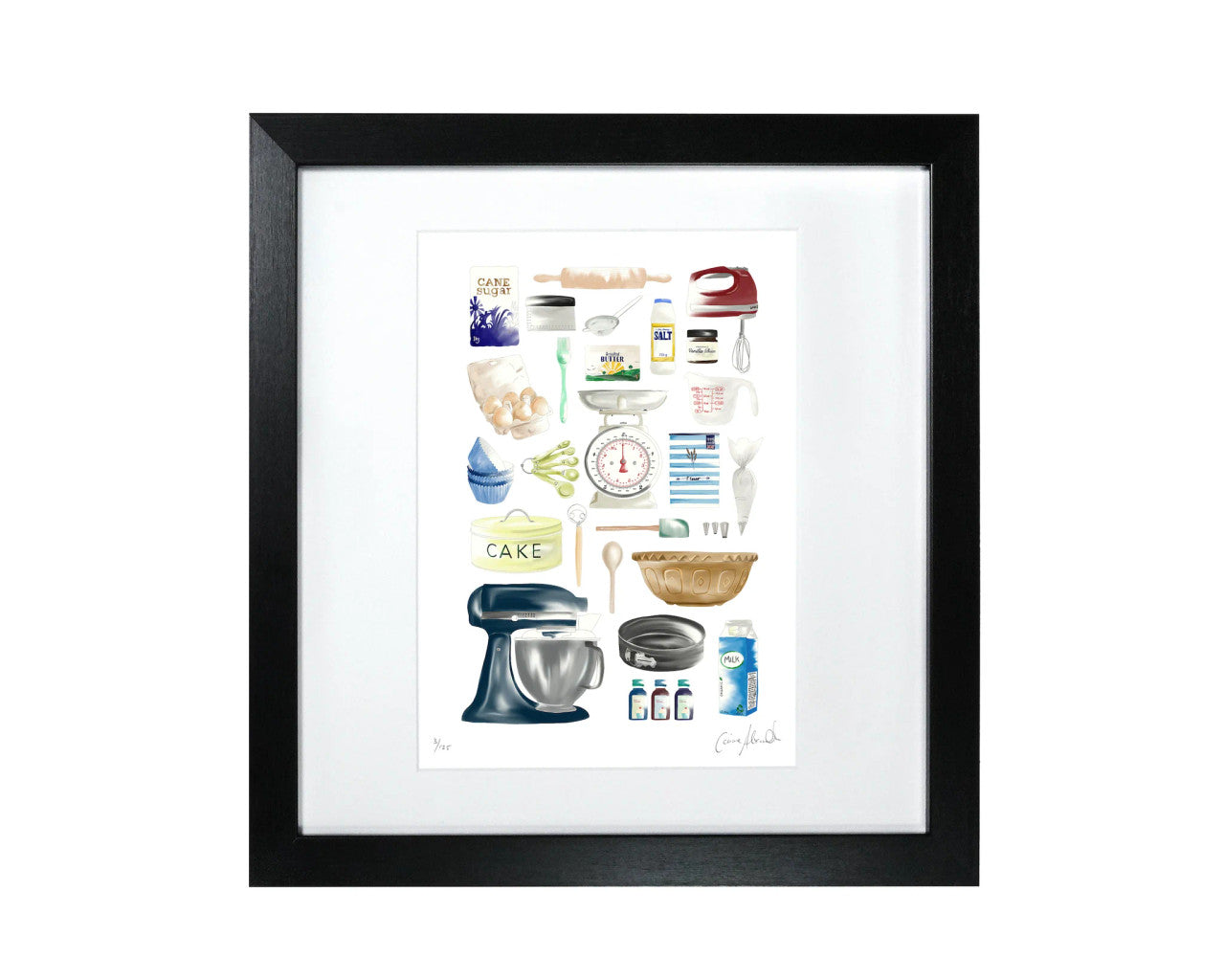 Time to Bake Framed Print by Corinne Alexander. Made in England.