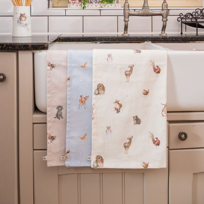 'Feathered Friends' Bird Tea Towel by Wrendale Designs