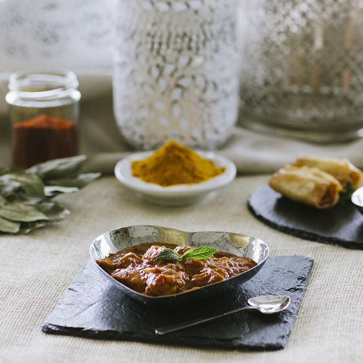 Hand Hammered Heart Dish and Spoon Set by Selbrae House