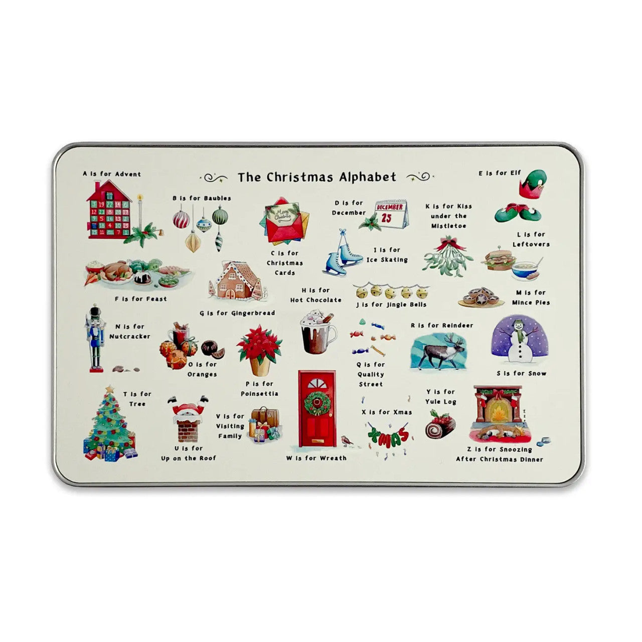 The Christmas Alphabet Storage Tin