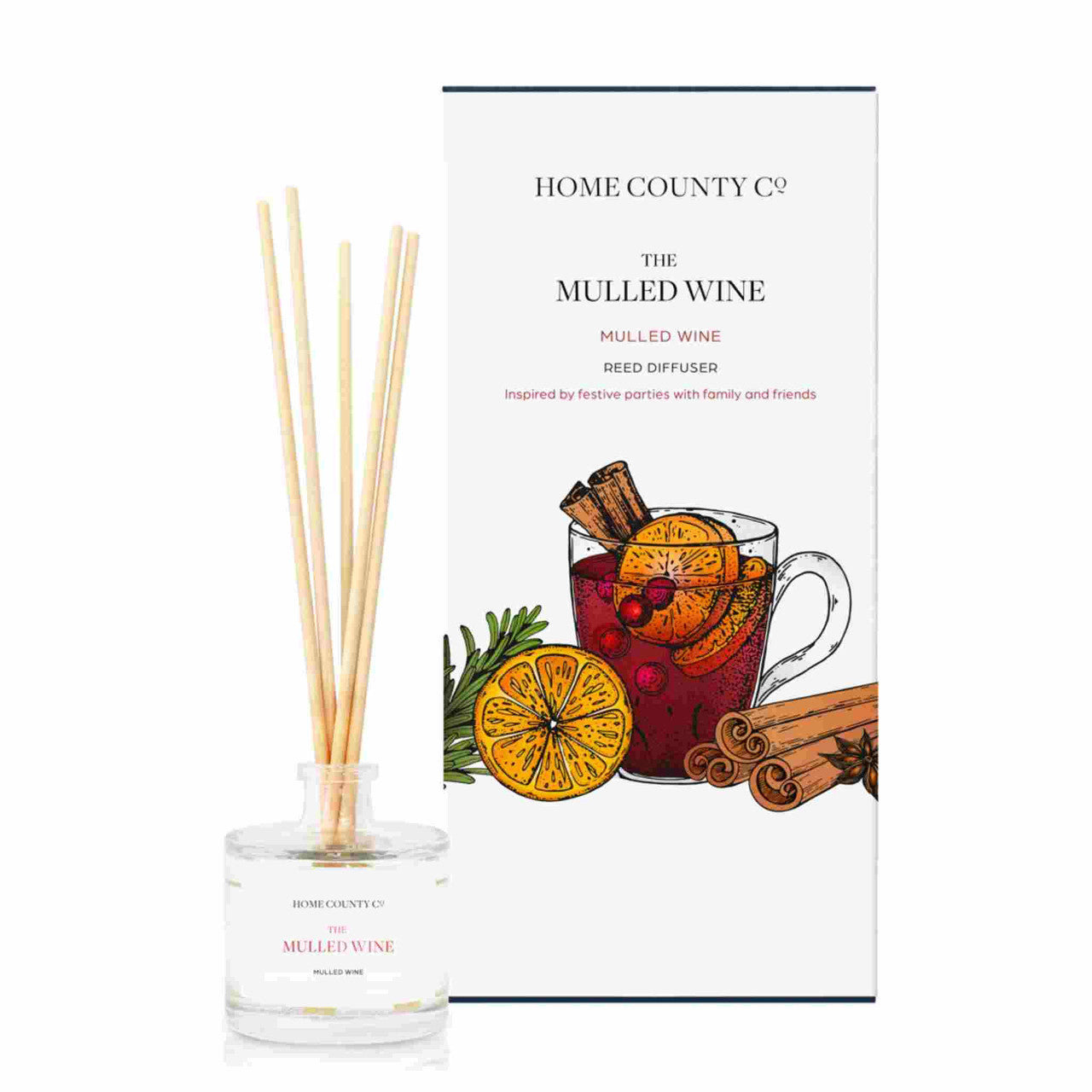 The Mulled Wine Reed Diffuser by Home County Candles