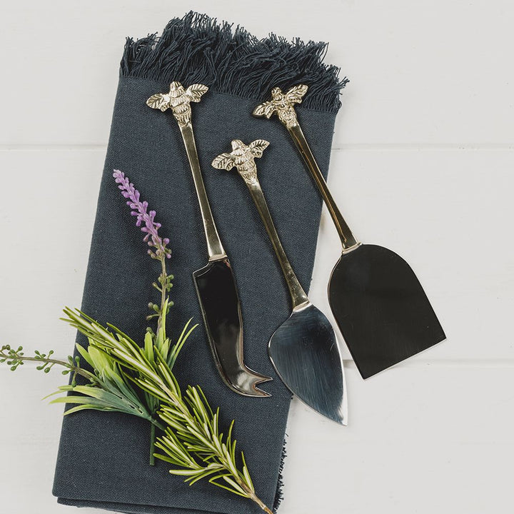 Gold Bee Cheese Knives Set of 3.