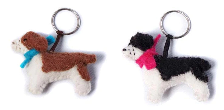 Spencer the Spaniel Key Ring - Pink