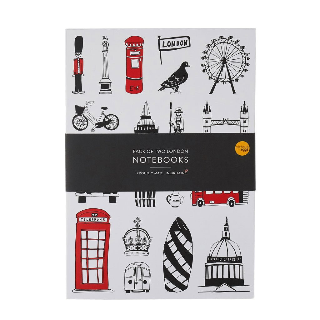 Victoria Eggs Pack of 2 A5 London Notebooks