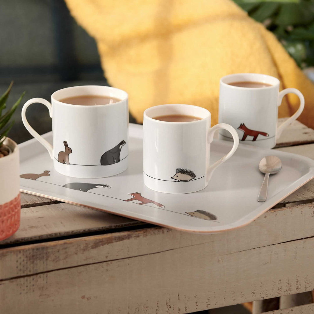 Large Woodland Collection Bone China Mug by Jin Designs.