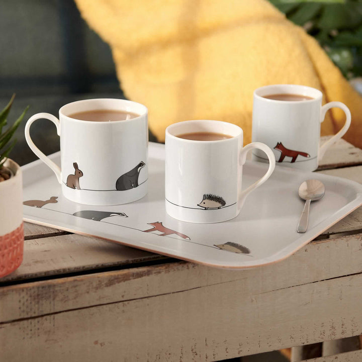 Large Woodland Collection Bone China Mug by Jin Designs.