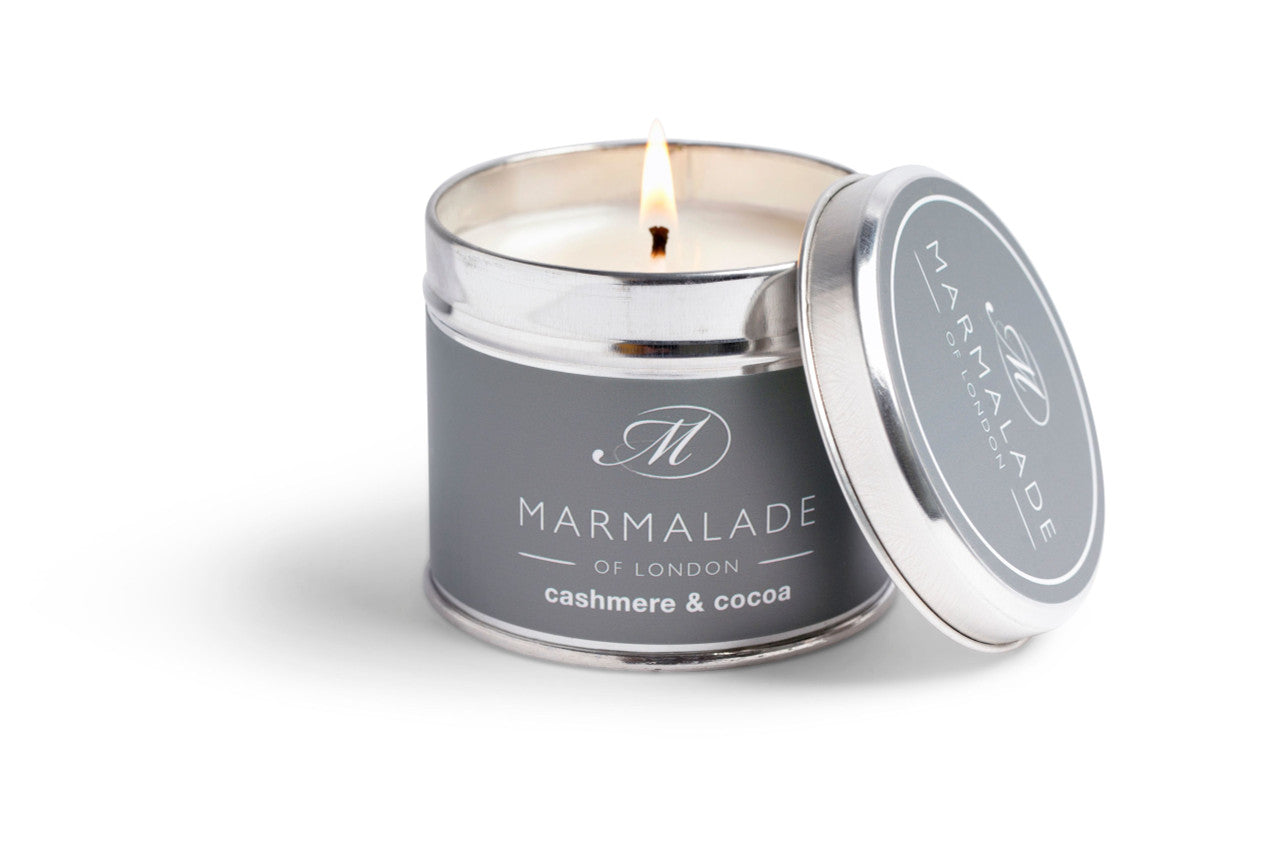 Cashmere & Cocoa Medium tin Candle from Marmalade of London.