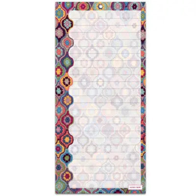 Mystical Lanterns Lined Magnetic Notepad designed by Janie Crow for Emma Ball.