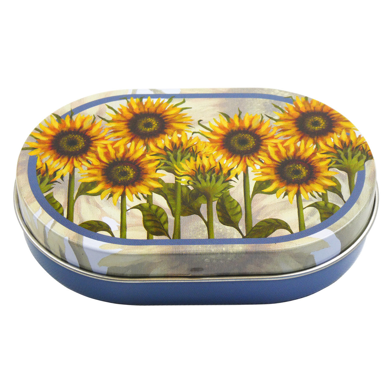 Emma Ball Sunflowers Mini Oval Tin