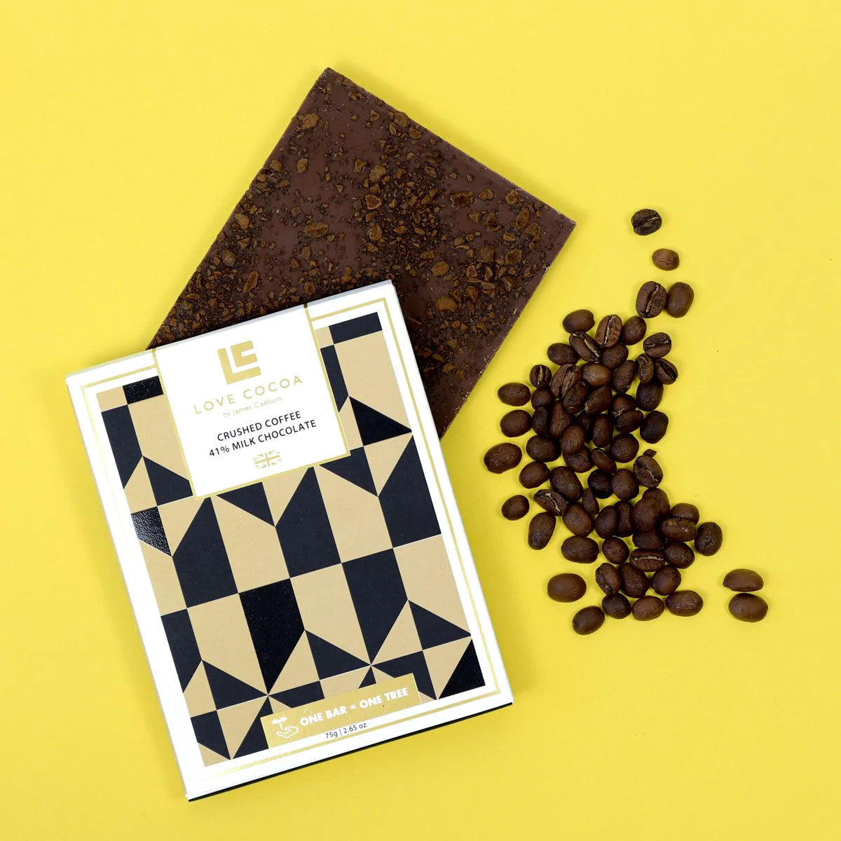 Love Cocoa Crushed Coffee Chocolate Bar 75g