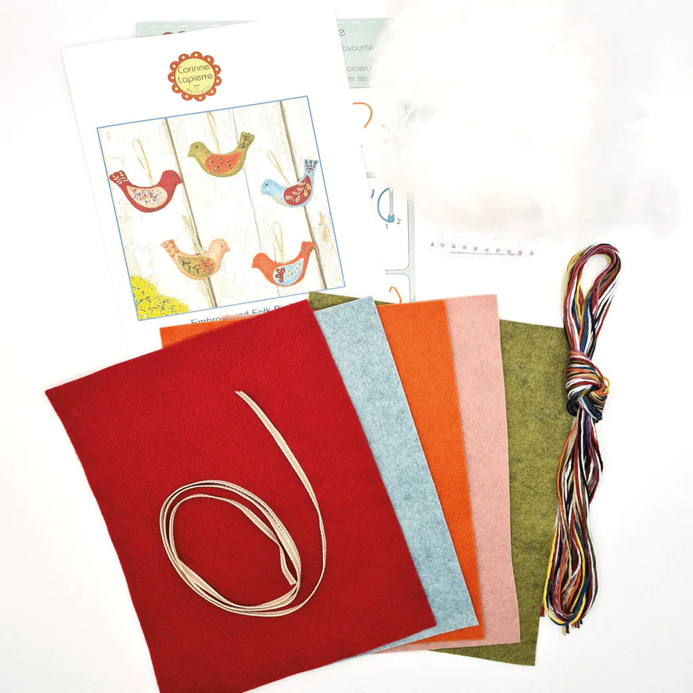 Folk Birds Felt Craft Kit by Corinne Lapierre