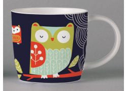 Repeat Repeat's Folkland Barn Owl Mug - Black
