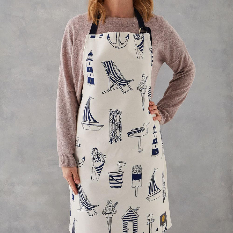100% cotton Nautical apron from Victoria Eggs.