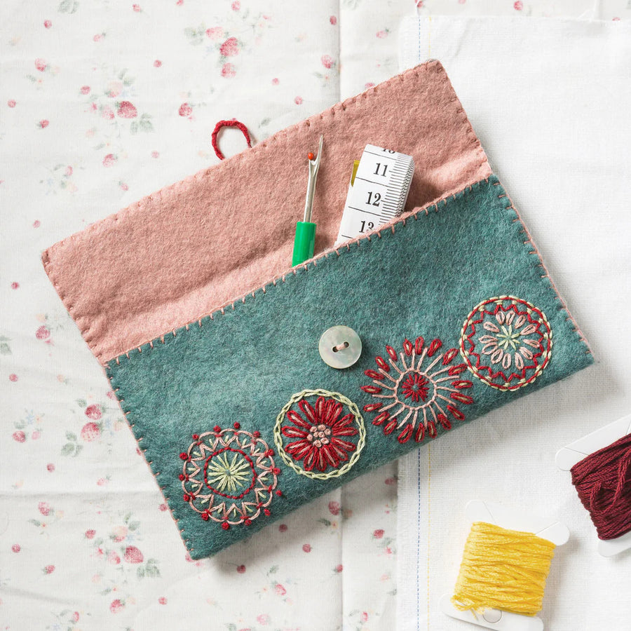 Sewing Pouch felt Craft Kit by Corinne Lapierre