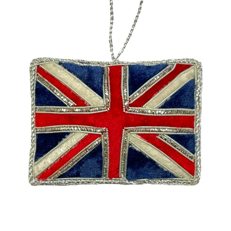 Union Jack Sparkly Flag Decoration by St. Nicolas.