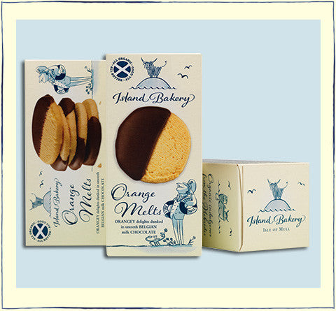 Island Bakery Organics Orange Melts. Made in Scotland.