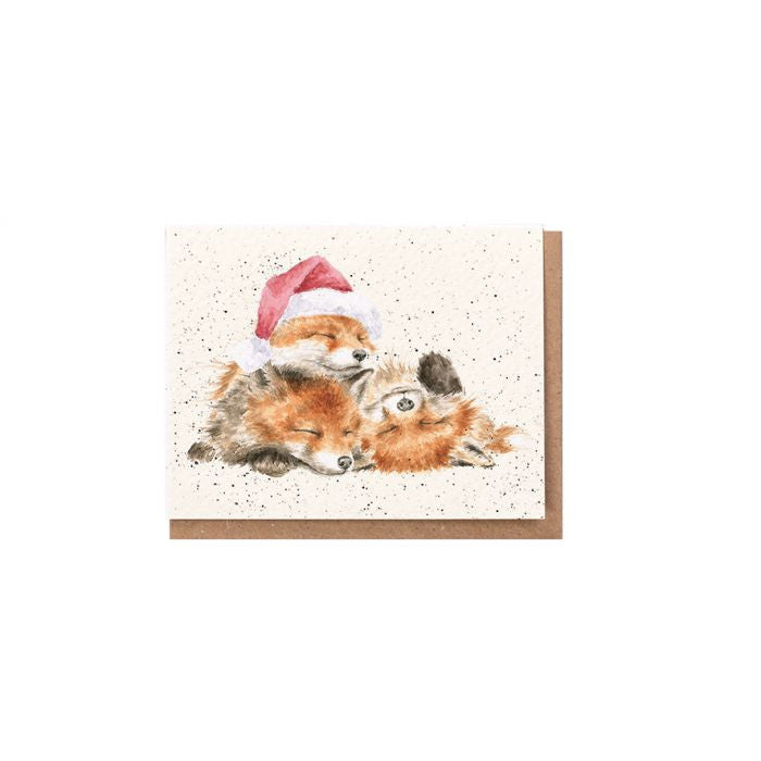 'Night Before Christmas' Foxes Gift Enclosure Card