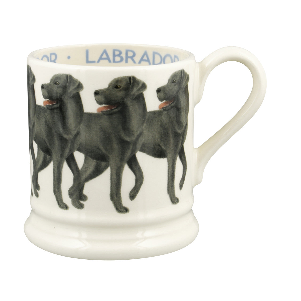 Emma Bridgewater Black Labrador Half Pint Mug. Handmade in England.